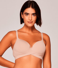 Sutiã Base Transpassada Liebe Nude Confort (103006) Taça C
