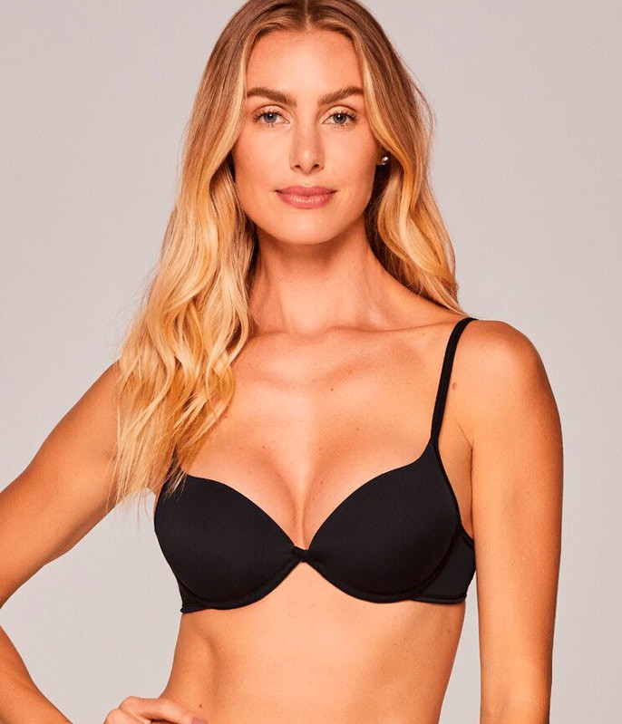 Sutiã Push Up Meia Taça Liebe Nude Confort (103101) Microfibra 