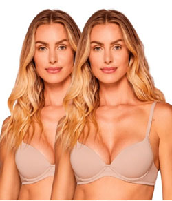 Kit 2 Sutiãs Push Up Liebe Sustentare (103102) - Chocolate
