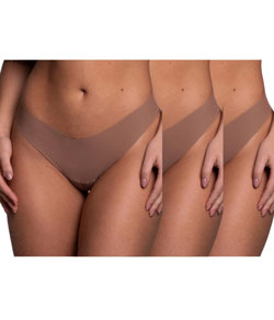 Kit 3 Calcinhas Corte à Laser Liebe Free (301103) - Chocolate