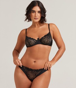 Conjunto Lingerie Meia Taça com Renda Liebe Liberté (503348/501048)