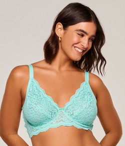 Sutiã Triângulo com Renda Liebe Fashion (703302) Plus Size - Verde