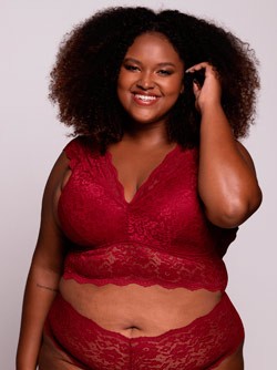 Cropped Rendado com Bojo Liebe Beauty Plus (703800) Plus Size