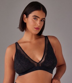 Suti� Top Tri�ngulo com Tule e Renda Liebe Mesh (703826)
