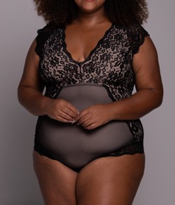 Body com Tule e Renda Liebe Beauty Plus (706603) Plus Size