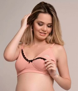 Sutiã Amamentação Lucitex Porcelana (5046) Romance Poá
