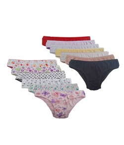 Kit 10 Calcinha Cotton/Algodão/Algodão (1001) Sortidas