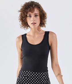 Regata Rib com Renda Liz Easywear (21120) Algod�o Pima Peruano