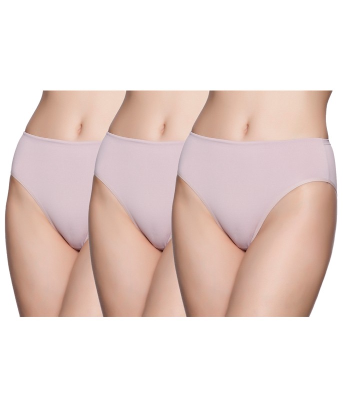 Kit 3 Calcinhas Cintura Alta Refor�ada Liz Tato (50231) Blush