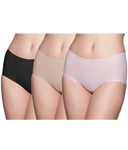 Kit 3 Calcinhas Firmadoras Zero Marcas Liz Tato (50256) Preto/S�pia/Blush