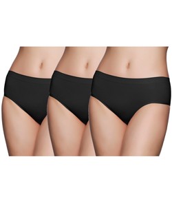 Kit 3 Calcinhas Cavadas Sem Costura Liz Tato (70220) Preto