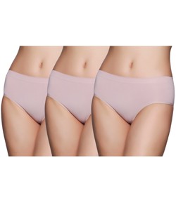 Kit 3 Calcinhas Cavadas Sem Costura Liz Tato (70220) Blush