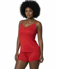 Short Doll Liganete Lella (100) Vermelho
