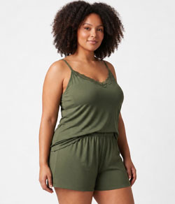 Short Doll Plus Size Liganete Lella (101) Verde Escuro