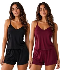 Kit 2 Shorts Doll Alcinha Lella (103) Preto/Vinho