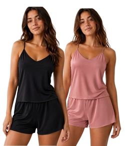 Kit 2 Shorts Doll Alcinha Lella (103) Preto/Rosé