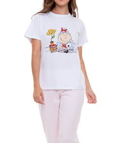Pijama Feminino Longo Listrado Menina Livros Lunazul (403A) - 100% Algod�o Sustent�vel
