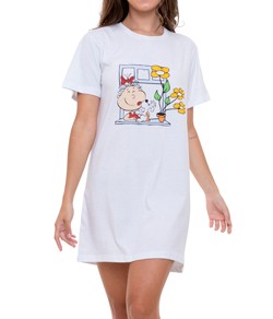 Camisetão Nina Na Janela 100% Algodão Premium - Lunazul (701A)