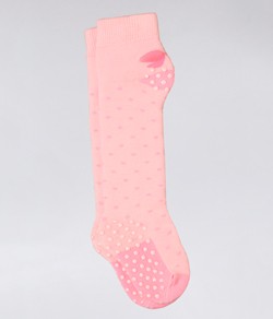 Meia Bebê 5/8 Antiderrapante Lupo Baby (11330-006) Algodão - Rosa