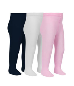 Kit 3 Meias-Calças Infantis Lisas Lupo Baby (13502) Sortido