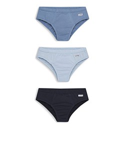 Kit 3 Cuecas Slip Lupo Kids/Infantil (00140-089) Azul Pastel/Azul/Marinho