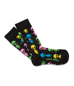 Meia Infantil Cano Longo Alien Lupo Kids Urban (16865-004)