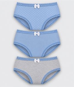 Kit Infantil 3 Calcinhas Po� Lobinha Lupo (18100-089) Algod�o
