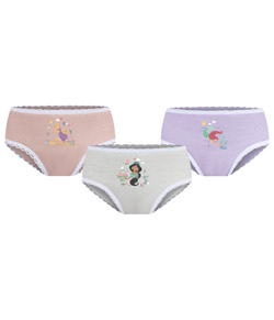 Kit Infantil 3 Calcinhas Princesas Disney Lupo Kids (18201-089) 100% Algodão