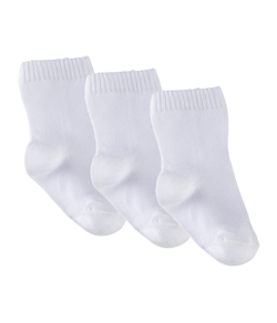 Kit Bebê 3 Pares de Meias Lupo Baby (02000-989) Brancas