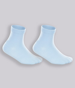 Kit 2 Pares de Meia Soquete Lisa Lupo Baby (02005-088) Azul