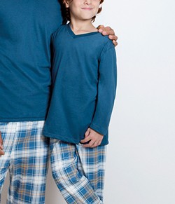 Pijama Infantil Longo Xadrez Lupo (20103-001)