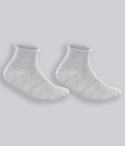 Kit 2 Pares de Meia Sem Punho Lupo Baby (02051-088) Cinza Mescla