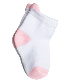 Meia Bebê Lupo Baby (02065-001) Branca com Rosa