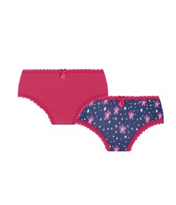 Kit Infantil 2 Calcinhas Flores Lobinha Lupo (00211-088) Pink/Violeta