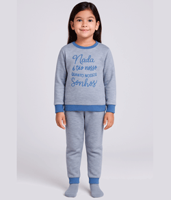 Pijama Longo Infantil Moletom Lupo (22422-001)