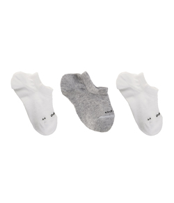 Kit Infantil 3 Pares de Meias Invis�vel Lupo Kids (02270-089) Branco/Mescla/Branco