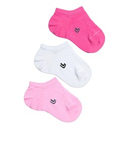 Kit Infantil 3 Pares de Meias Invis�vel Algod�o Lupo Kids (02270-089) Rosa/Branco/Pink