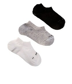 Kit Infantil 3 Pares de Meias Invis�vel Algod�o Lupo Kids (02270-089) Branco/Mescla/Preto