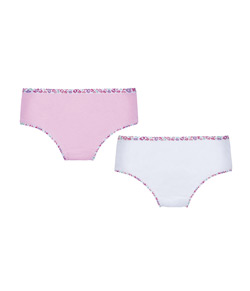 Kit Infantil 2 Calcinhas Lobinha Lupo (00238-088) 100% Algod�o - Rosa/Branco