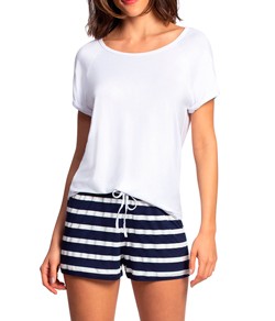 Pijama Feminino Curto Viscose Lupo (24292-001) Listrado