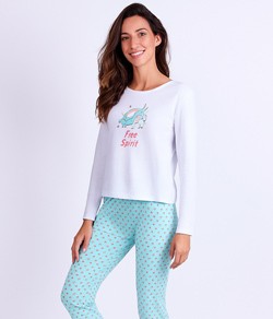 Pijama Feminino Longo Lupo (24420-001) 100% Algodão