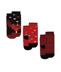 Kit Infantil 3 Meias Coração Lupo Kids (02680-089)