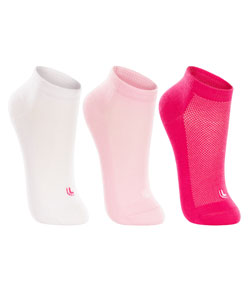 Kit 3 Meias Infantil Cano Curto Lupo Kids (02725-089) Rosa/ Pink/ Branco