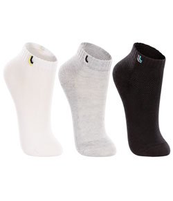 Kit 3 Meias Infantil Cano Curto Lupo Kids (02725-089) Preto/ Branco/ Mescla