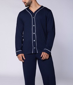 Pijama Masculino Longo Aberto Lupo (28452-001) 100% Algodão