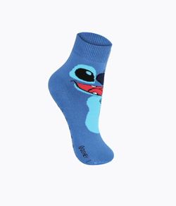 Meia Infantil Antiderrapante Disney Stitch Lupo (2944-002) Azul