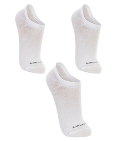 Kit 3 Pares de Meia Sapatilha Invisível Lupo Sport (3170-089) Brancas