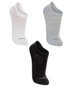 Kit 3 Pares de Meia Sapatilha Invis�vel Lupo Sport (3170-089) Branca/Preta/Cinza