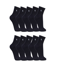 Kit 10 Pares de Meias Cano Médio Lupo Sport (03245-910) Pretas
