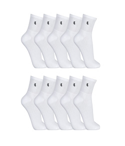 Kit 10 Pares de Meias Cano Médio Lupo Sport (03245-910) Brancas